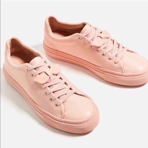 Pink Leather Zara Sneakers
